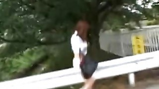Horny man fucks a random Japanese hottie in public