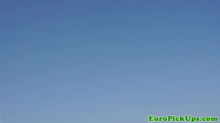 Busty euro amateur gets tits saturated with cum