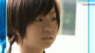 Sexy Japanese student chick Hitomi Kitamura in her tight swimming suit