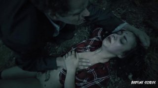 Cute girl is to suck cock in the forest