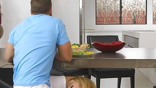 Dillion Harper rides Chad Whites cock like a champ