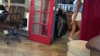 Tattooed Asian girlfriend riding long schlong