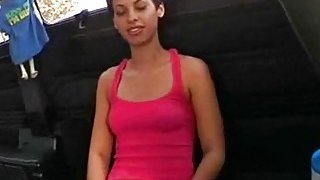 Playgirl starves for sex in a car