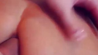 brunette teen fucked from behind