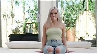 Blonde is super short and has a bubble butt0lebq