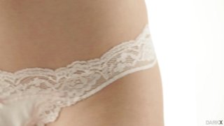 Teen cutie takes big black cock in her pink pussy