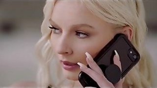 Blonde Alice Pink takes on two huge black dicks