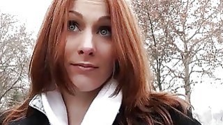 Redhead Czech babe gets fucked for money