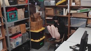 The officer gets Ivy on her knees