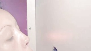 Real amateur woman eats a lot of cum