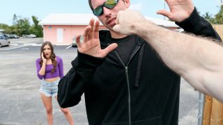 Helping a cutie girl in the street