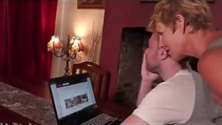 Busty mature stepmom catches her stepson masturbating to pornhotcy