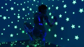 Neon show by bootilisious girl Angel Dark